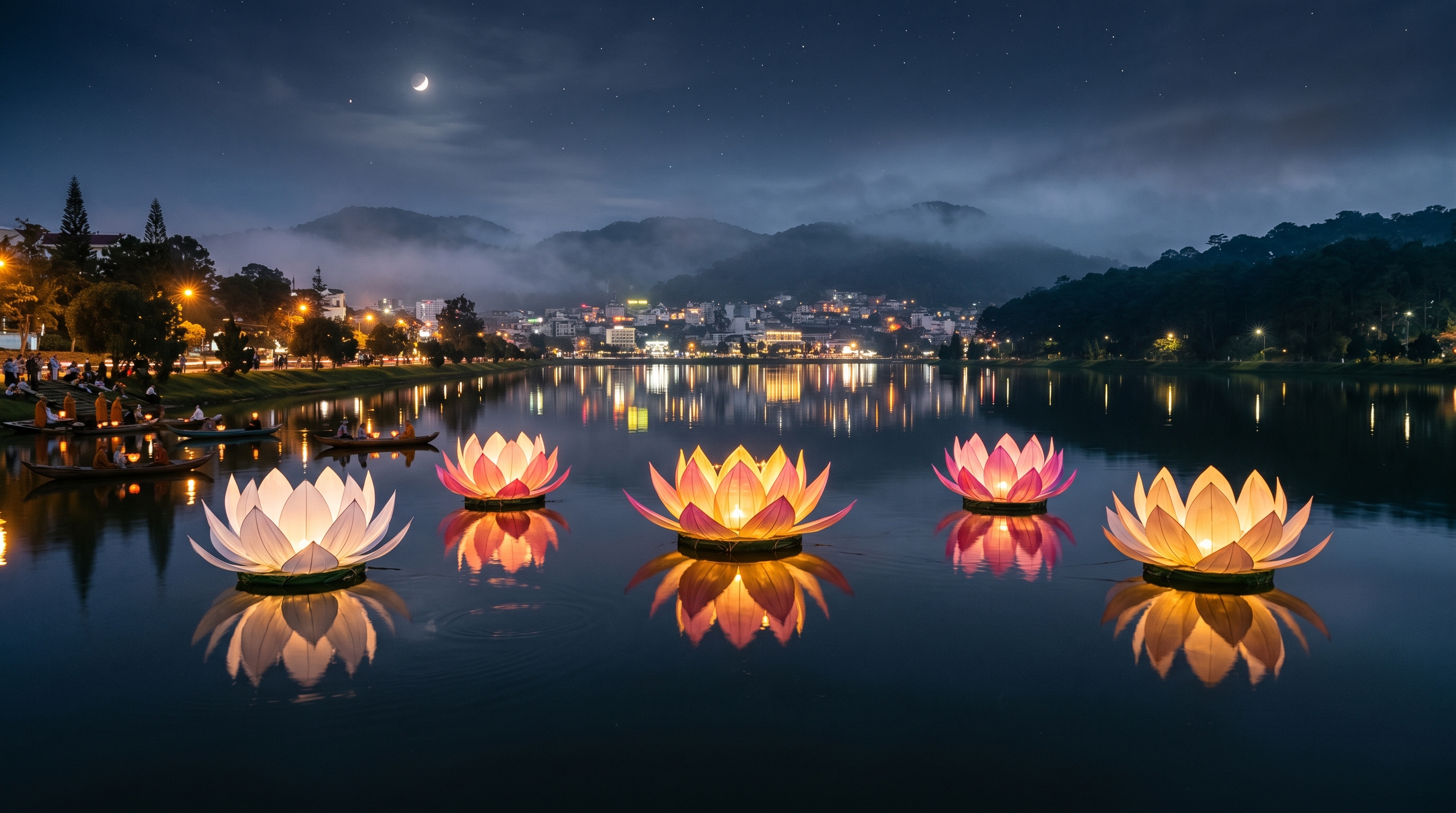 Lễ thắp sáng 7 đóa sen